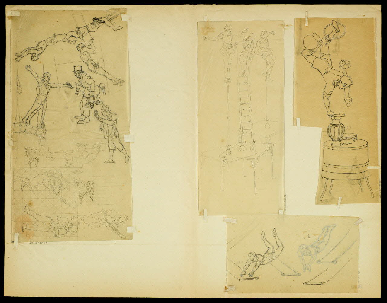 partie d'un ensemble de dessins Acrobates 1968.102.4955.72 Photo Mucem