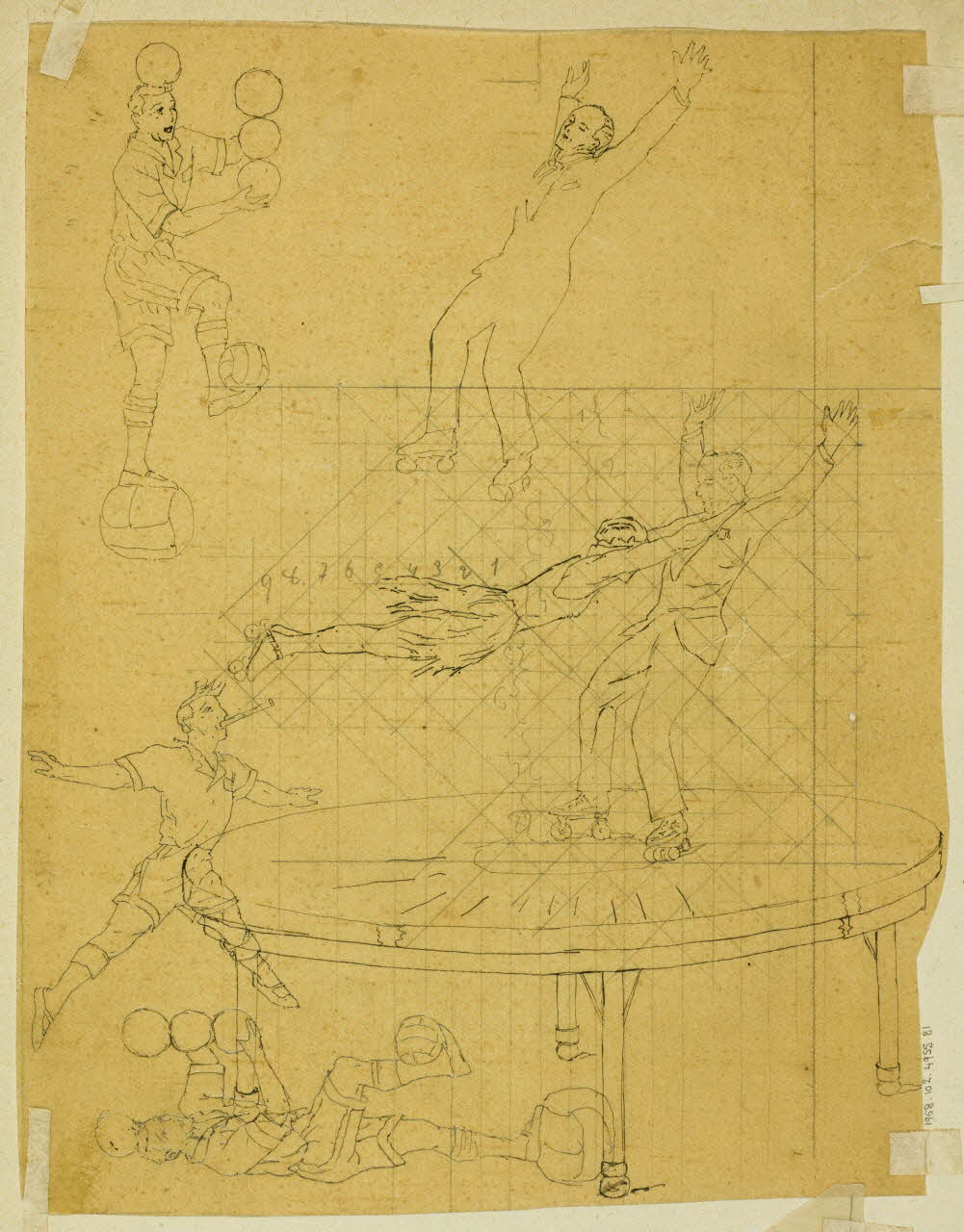 partie d'un ensemble de dessins Artistes de cirque 1968.102.4955.81 Photo Mucem