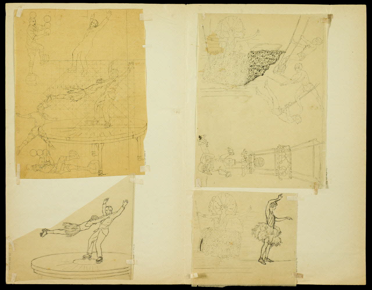 partie d'un ensemble de dessins Artistes de cirque 1968.102.4955.81  Photo Mucem