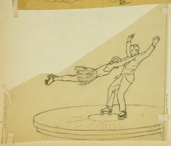 partie d'un ensemble de dessins Danseurs sur patins à roulettes 1968.102.4955.82 Photo Mucem