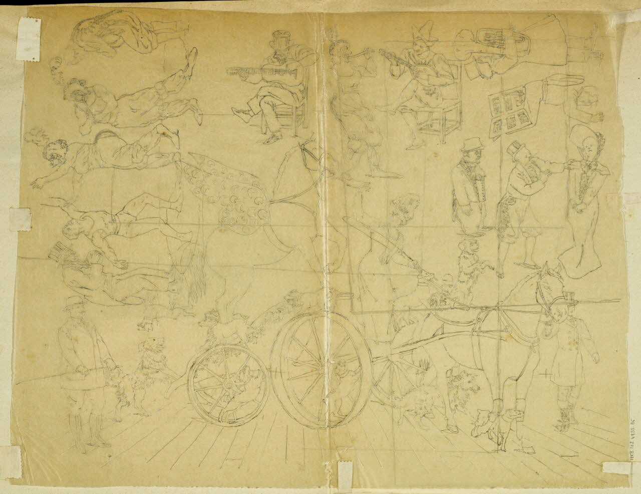 partie d'un ensemble de dessins Artistes de cirque 1968.102.4955.86 Photo Mucem