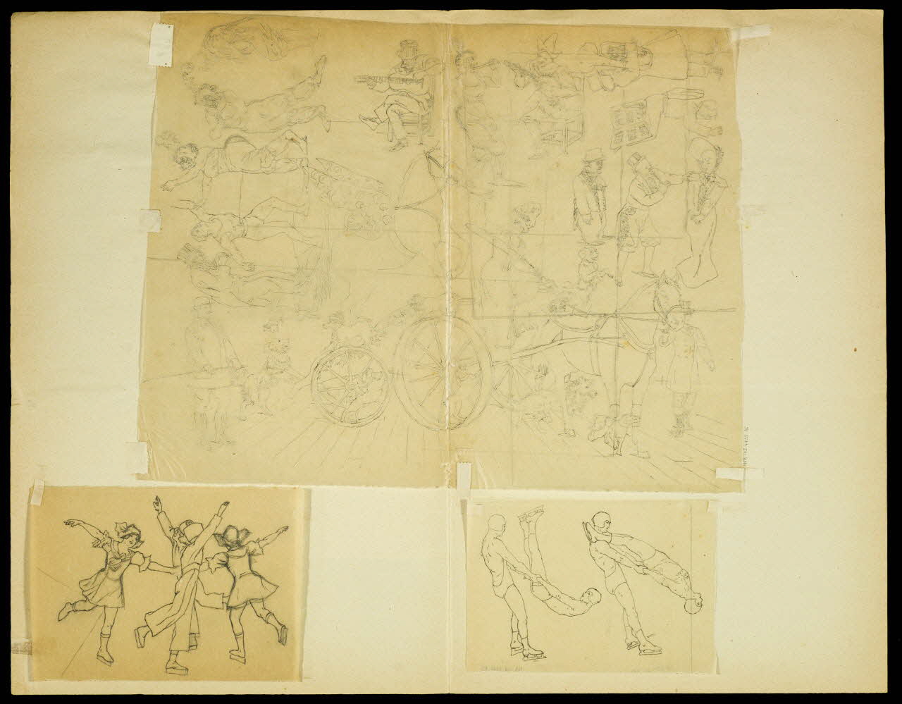 partie d'un ensemble de dessins Artistes de cirque 1968.102.4955.86 Photo Mucem