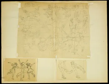 partie d'un ensemble de dessins Danseurs sur patins à glace 1968.102.4955.87 Photo Mucem
