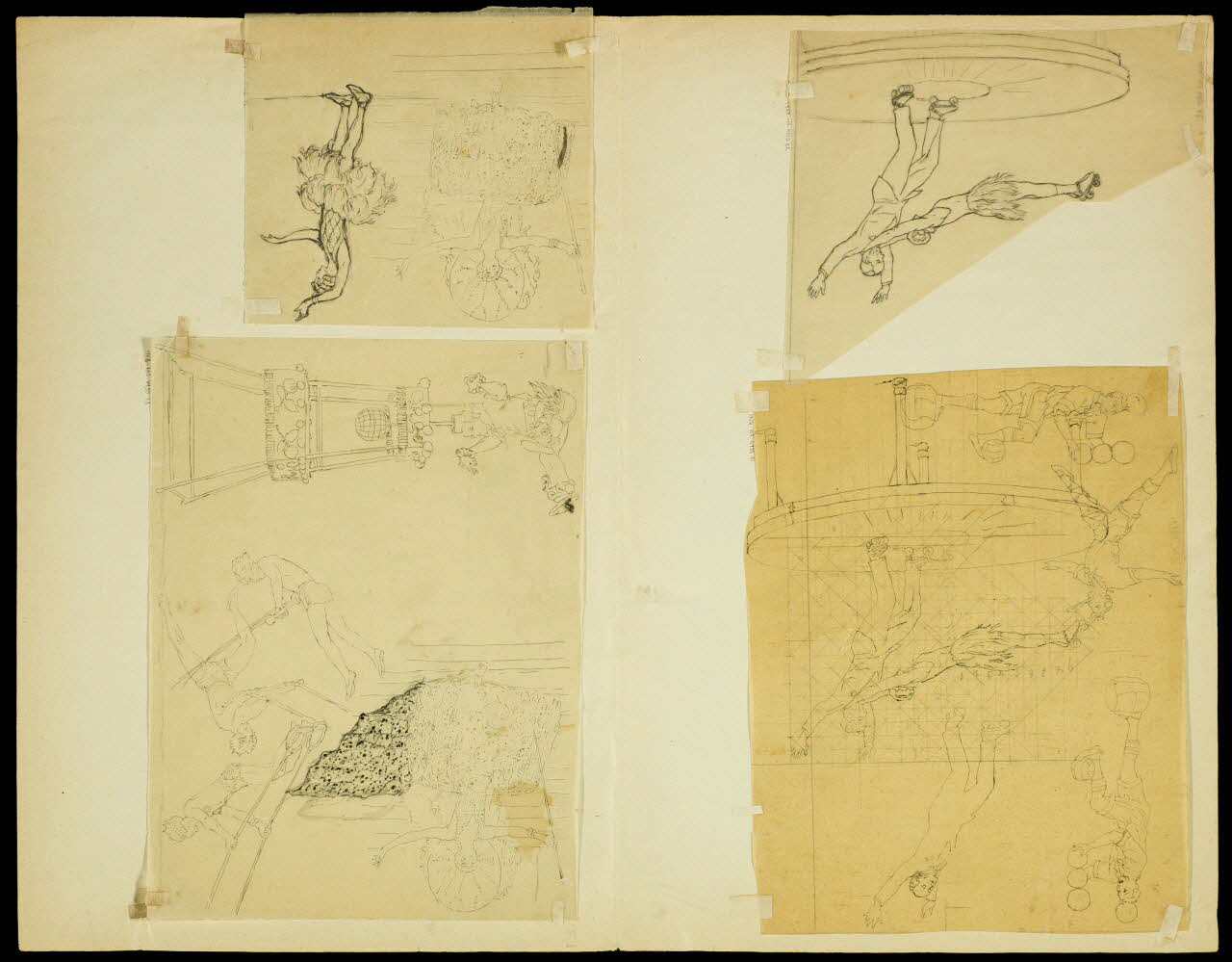 partie d'un ensemble de dessins Funambule 1968.102.4955.94 Photo Mucem