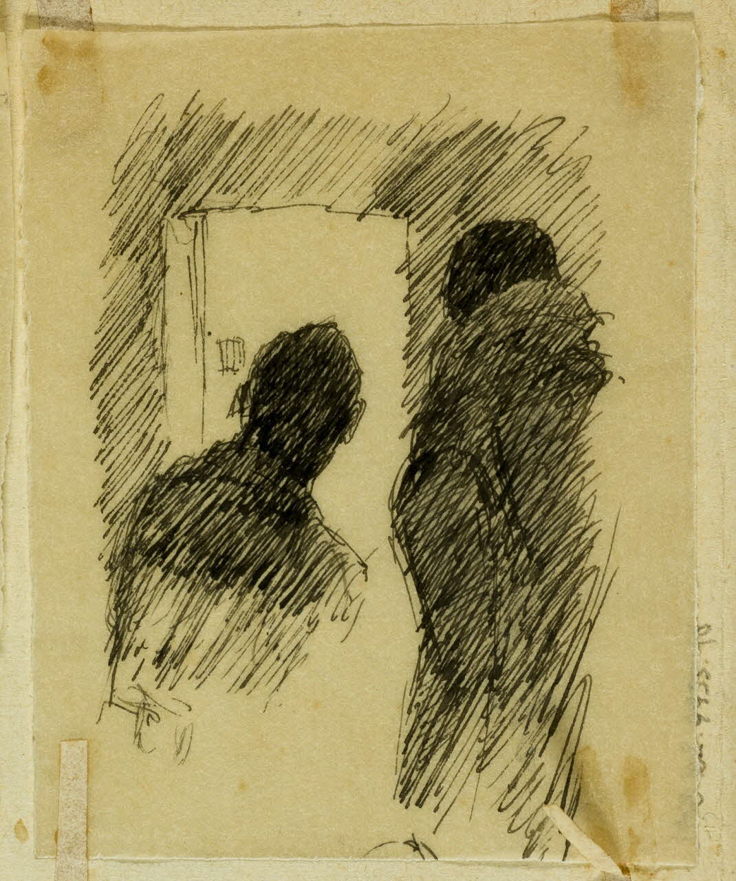 partie d'un ensemble de dessins Silhouettes de dos 1968.102.4955.96 Photo Mucem