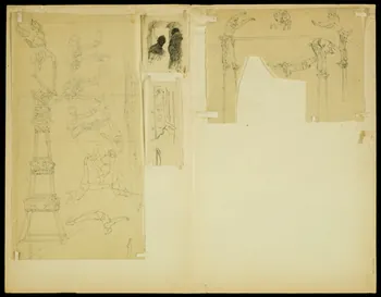 partie d'un ensemble de dessins Silhouettes de dos 1968.102.4955.96 Photo Mucem