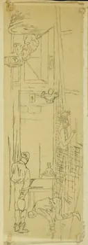 partie d'un ensemble de dessins Artistes en costume et décors 1968.102.4955.98  Photo Mucem