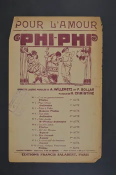 Fabien Sollar ; Albert Willemetz ; Henri Christiné ; Francis F. Salabert chanson petit format Île-de-France, France 1918 1966.158.217 Photo Mucem
