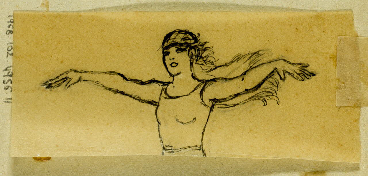 partie d'un ensemble de dessins Portrait de femme 1968.102.4956.11 Photo Mucem