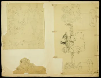 partie d'un ensemble de dessins Cavalier 1968.102.4956.13 Photo Mucem