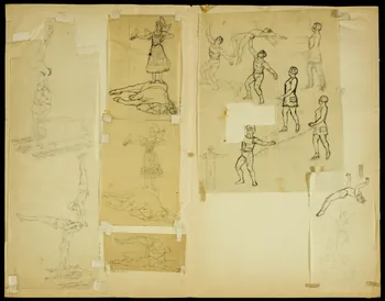 partie d'un ensemble de dessins Femme sur le flanc d'un cheval 1968.102.4956.18 Photo Mucem
