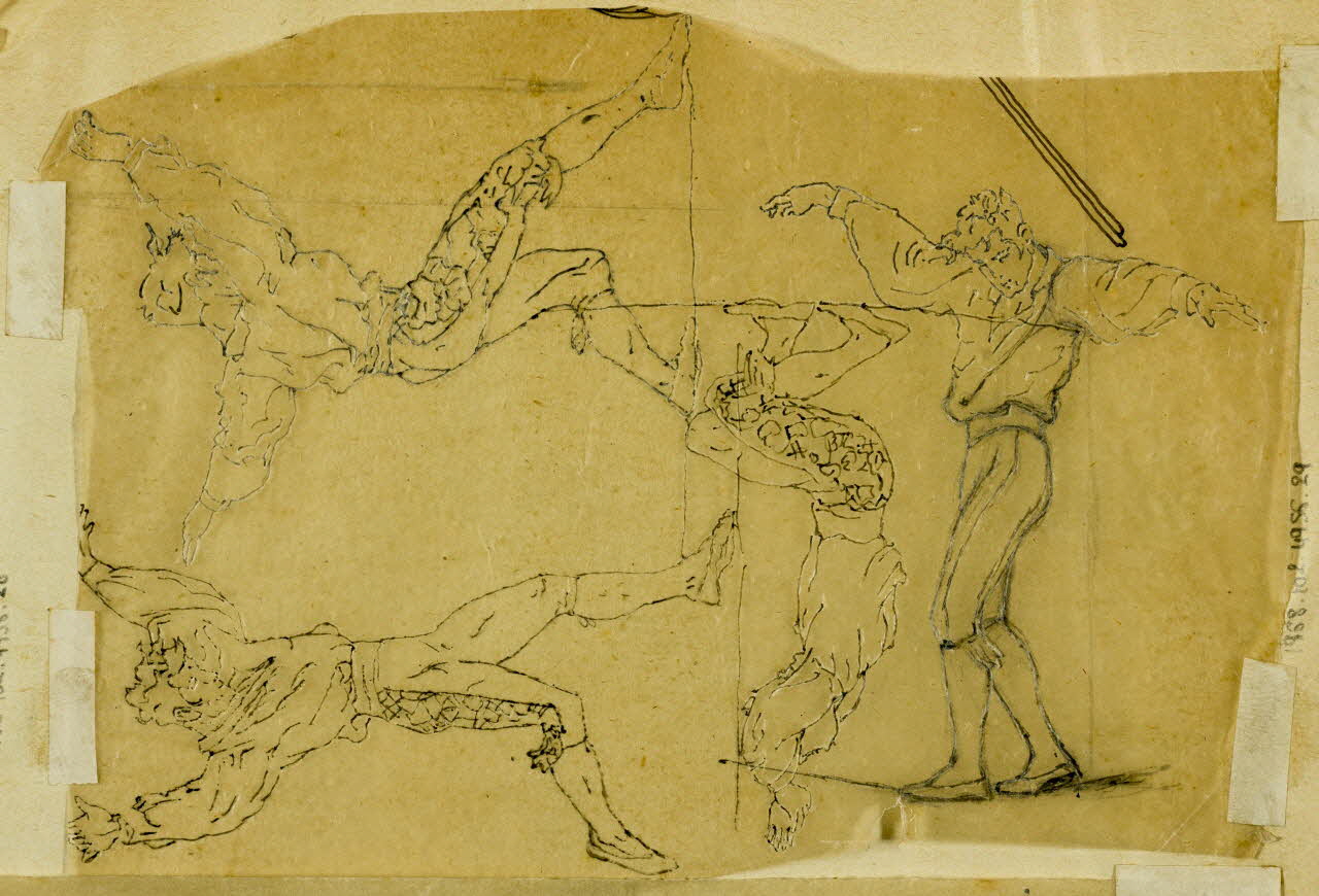 partie d'un ensemble de dessins Funambule 1968.102.4956.29 Photo Mucem