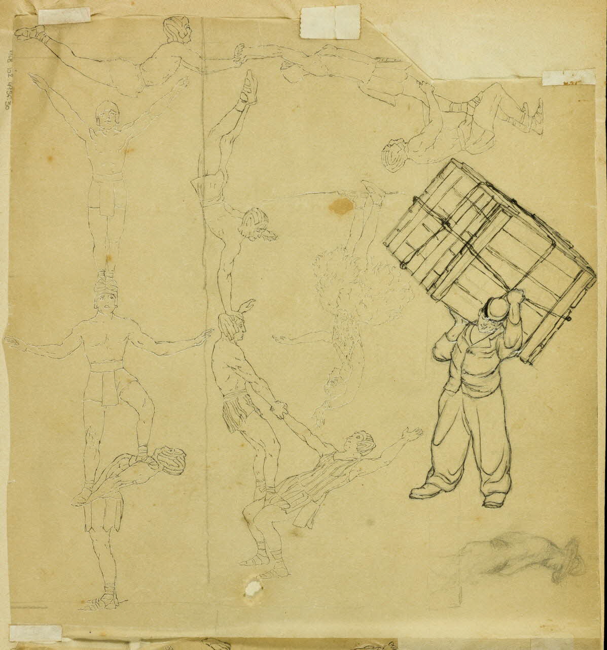 partie d'un ensemble de dessins Artistes de cirque 1968.102.4956.30  Photo Mucem