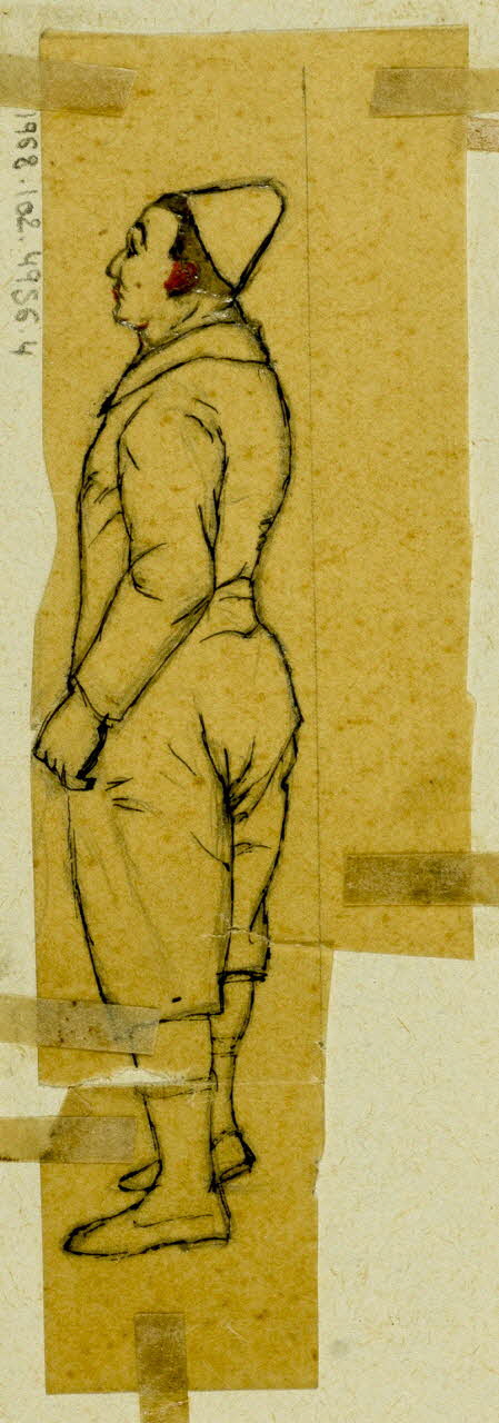 partie d'un ensemble de dessins Clown 1968.102.4956.4 Photo Mucem