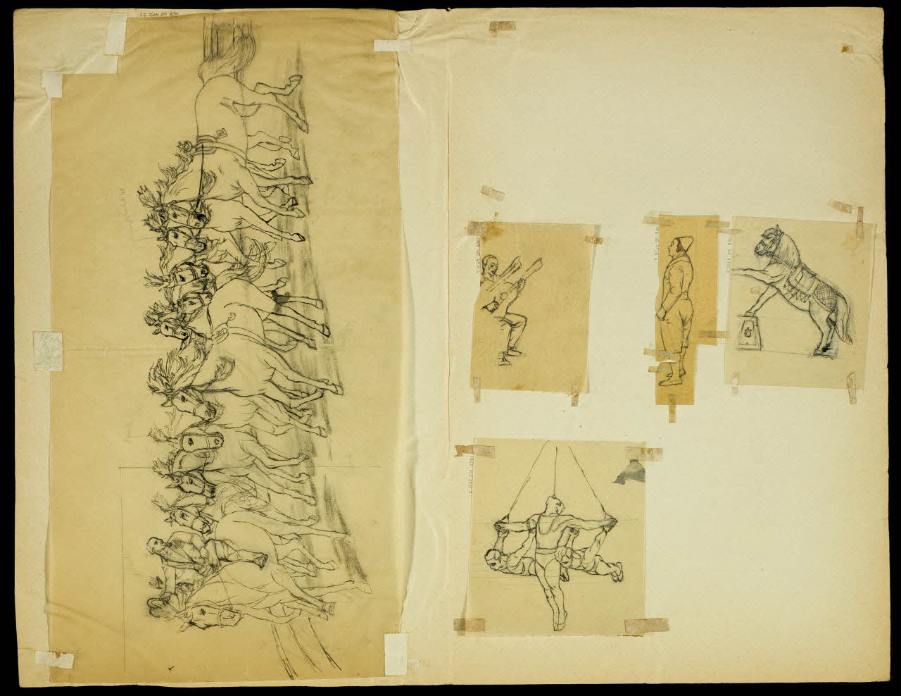 partie d'un ensemble de dessins Joueur de guitare 1968.102.4956.5  Photo Mucem