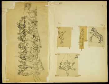 partie d'un ensemble de dessins Joueur de guitare 1968.102.4956.5  Photo Mucem