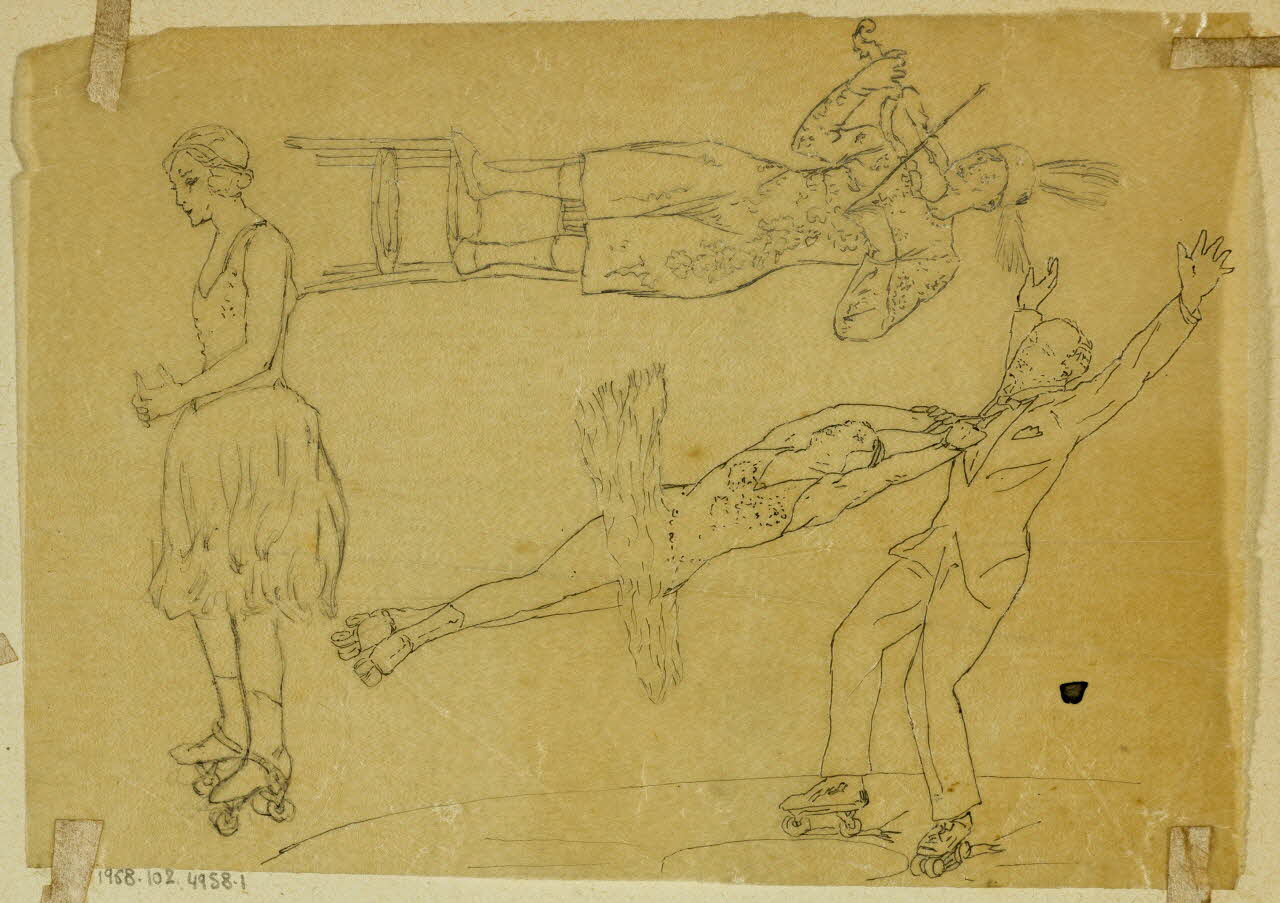 partie d'un ensemble de dessins Artistes de cirque 1968.102.4958.1 Photo Mucem