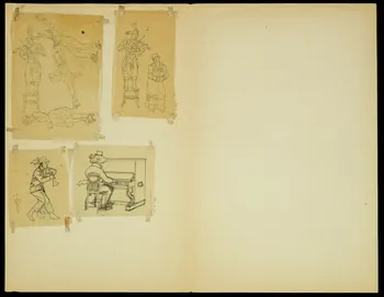partie d'un ensemble de dessins Artistes de cirque 1968.102.4958.1 Photo Mucem