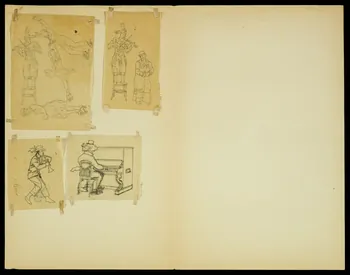partie d'un ensemble de dessins Clown jouant de la trompette 1968.102.4958.3 Photo Mucem