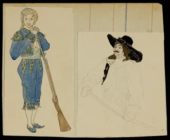 partie d'un ensemble de dessins Hommes en costume de cirque 1968.102.4965  Photo Mucem