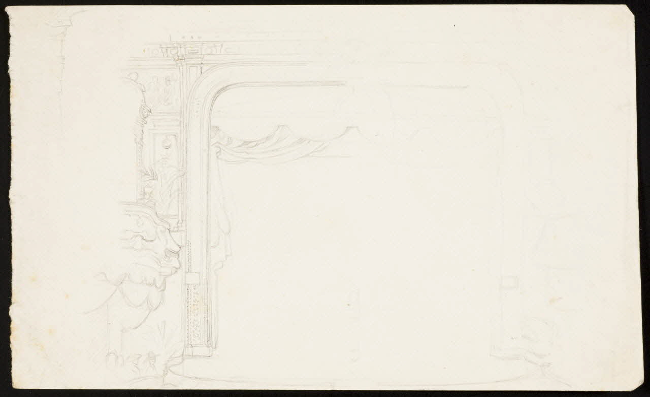 partie d'un ensemble de dessins Ornementation d'une salle de théâtre 1968.102.4966 Photo Mucem