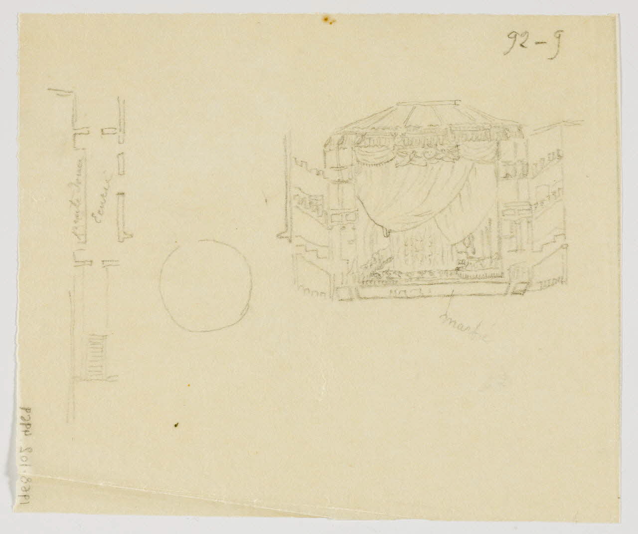 partie d'un ensemble de dessins Salle de théâtre 1968.102.4969 Photo Mucem