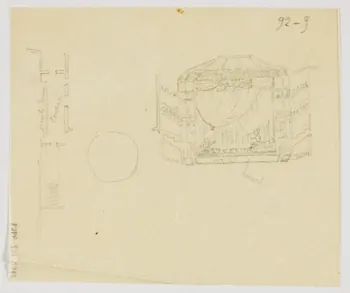 partie d'un ensemble de dessins Salle de théâtre 1968.102.4969 Photo Mucem