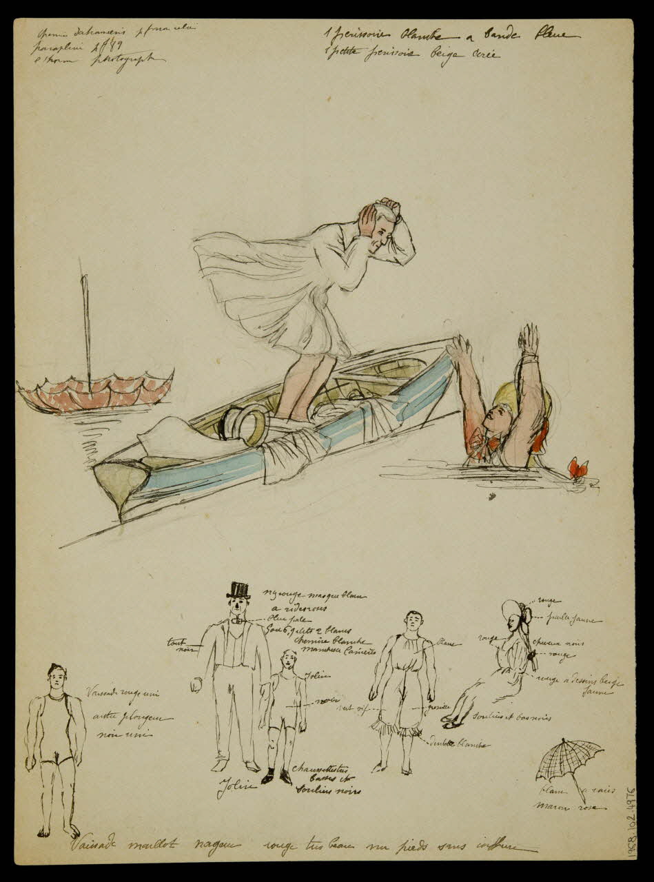 partie d'un ensemble de dessins Sauvetage d'une noyade 1968.102.4976 Photo Mucem