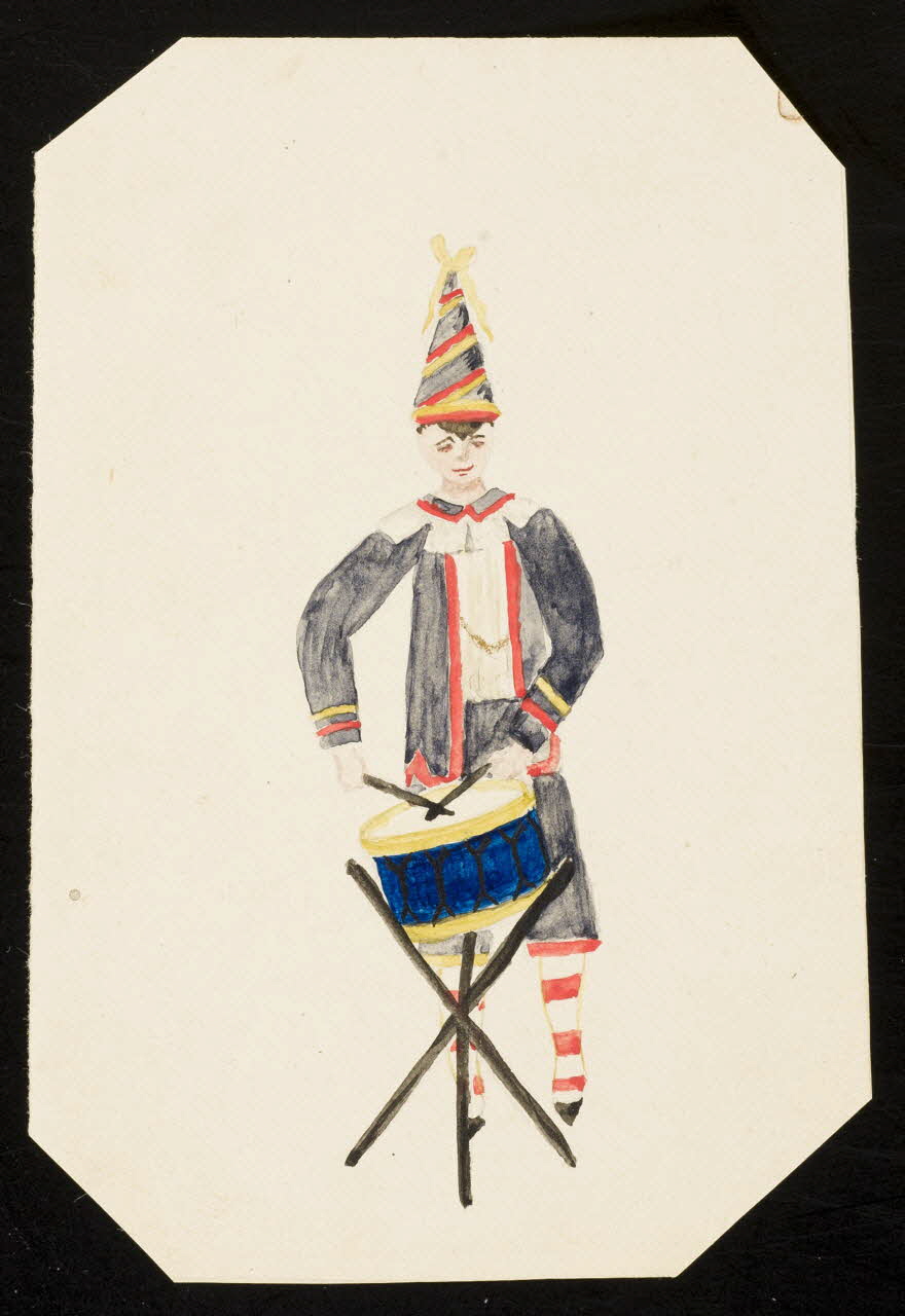 partie d'un ensemble de dessins Jules Papillon  dans "les aventures de Mandrin"  théatre Papillon 1968.102.4981 Photo Mucem