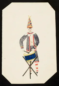 partie d'un ensemble de dessins Jules Papillon  dans "les aventures de Mandrin"  théatre Papillon 1968.102.4981  Photo Mucem