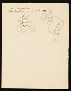 partie d'un ensemble de dessins quadrille parisien 1968.102.4988  Photo Mucem