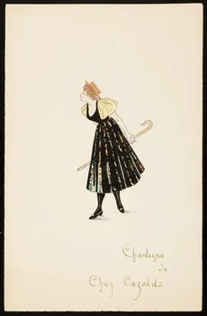 partie d'un ensemble de dessins Chanteuse  de  Chez Cazalda 1968.102.4989 Photo Mucem