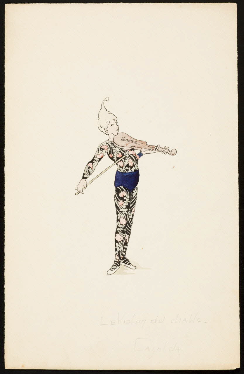 partie d'un ensemble de dessins Le Violon du diable Cazalda 1968.102.4990 Photo Mucem
