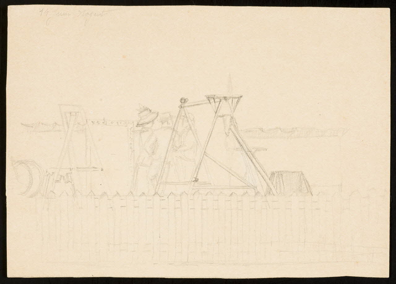 partie d'un ensemble de dessins 14 juin Nogent 1968.102.4992 Photo Mucem