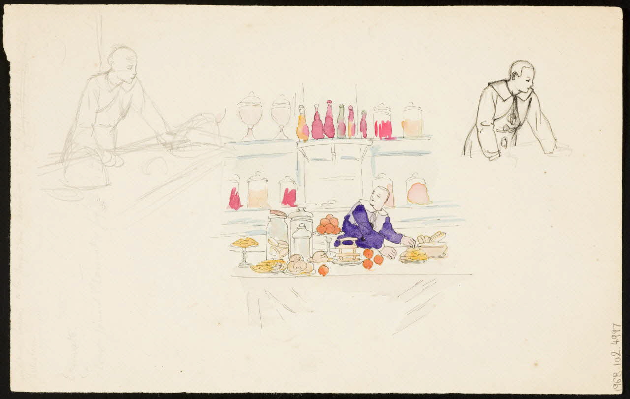 partie d'un ensemble de dessins Dispute 1968.102.4997 Photo Mucem