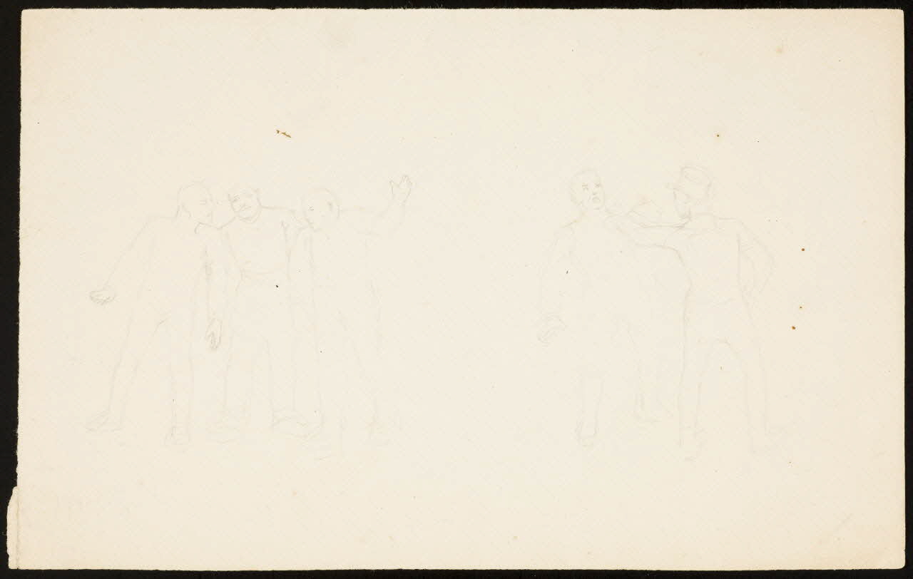 partie d'un ensemble de dessins Dispute 1968.102.4997 Photo Mucem