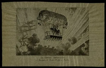 partie d'un ensemble de dessins LE CHEVAL AREONAUTE  ou Ascension de Testu Brifsy à Meudon 1968.102.4999.1 Photo Mucem