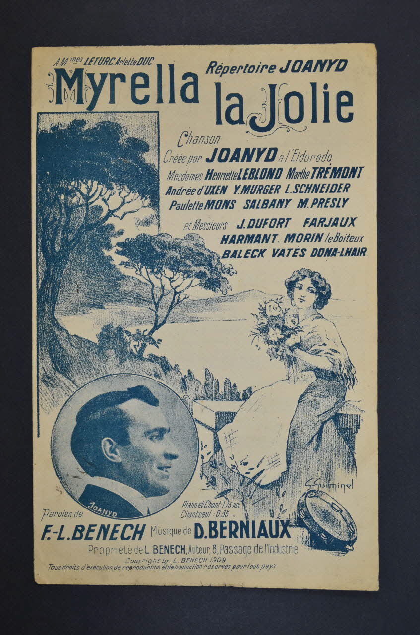 Ferdinand Louis Bénech ; Désiré Berniaux ; Joanyd partition de musique petit format 1909 1965.160.24 Photo Mucem
