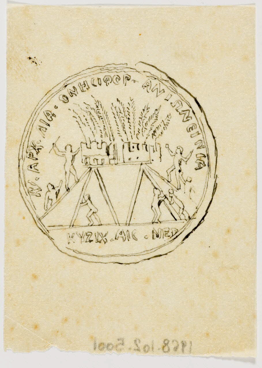 partie d'un ensemble de dessins Médaille 1968.102.5001 Photo Mucem