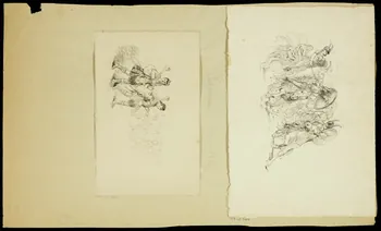 partie d'un ensemble de dessins Spectacle équestre 1968.102.5009 Photo Mucem