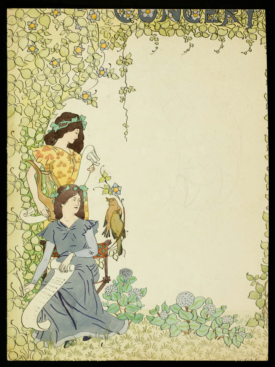 partie d'un ensemble de dessins Vase peint 1968.102.5017 Photo Mucem