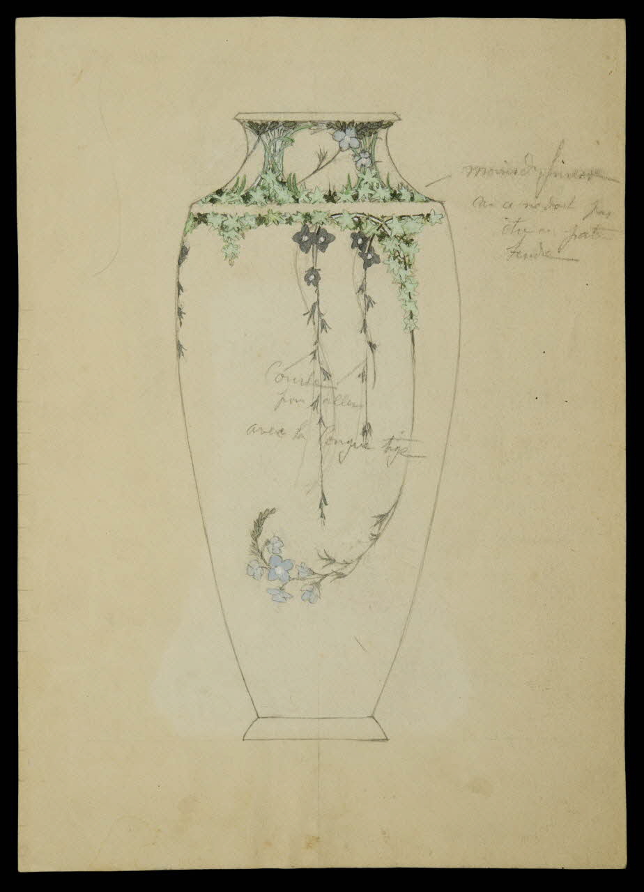 partie d'un ensemble de dessins Vases décorés avec des motifs végétaux 1968.102.5021 Photo Mucem