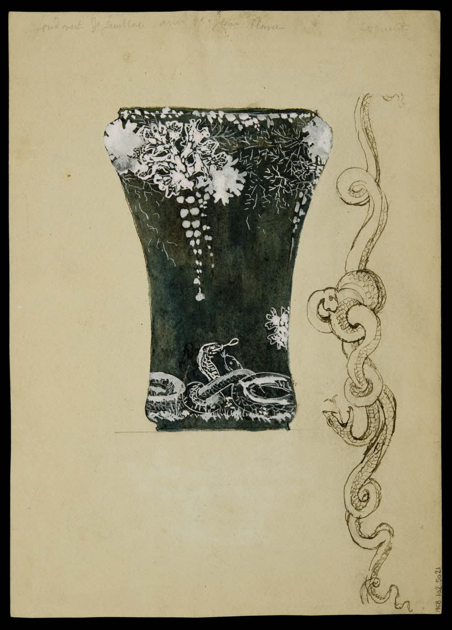 partie d'un ensemble de dessins Vases décorés avec des motifs végétaux 1968.102.5021 Photo Mucem