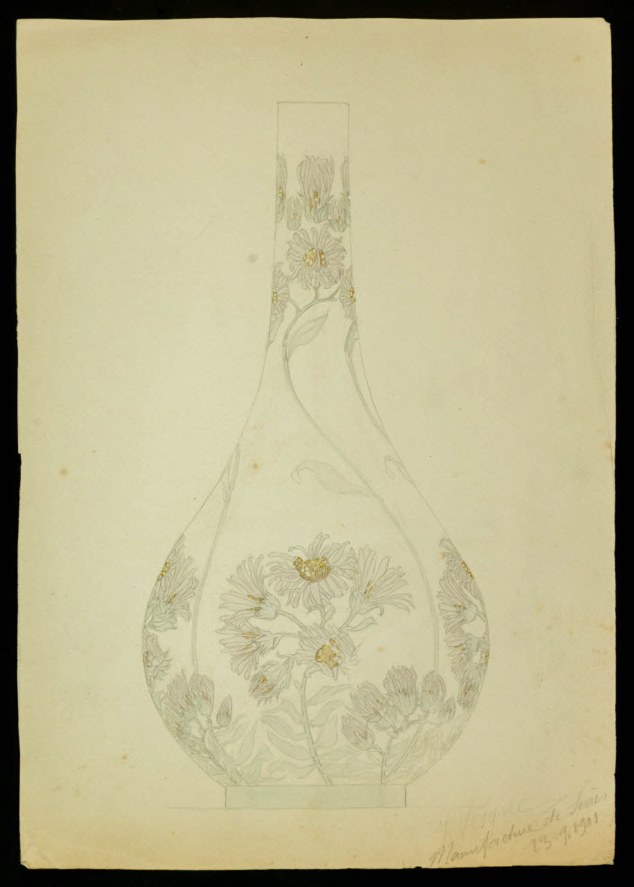 partie d'un ensemble de dessins Vase peint 1968.102.5025 Photo Mucem