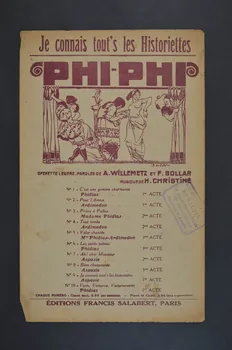 Fabien Sollar ; Albert Willemetz ; Henri Christiné ; Francis F. Salabert chanson petit format Île-de-France, France 1918 1966.158.220 Photo Mucem