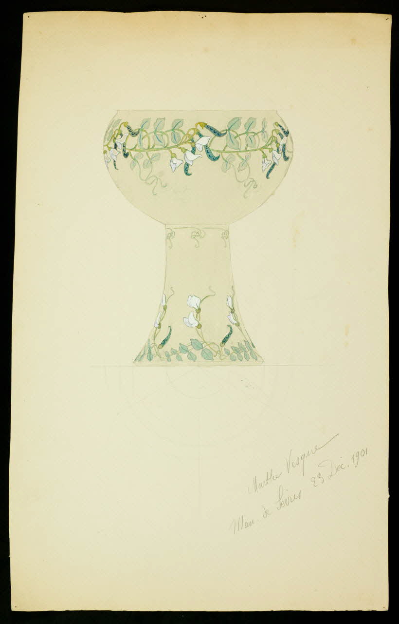 partie d'un ensemble de dessins Vase peint 1968.102.5028 Photo Mucem