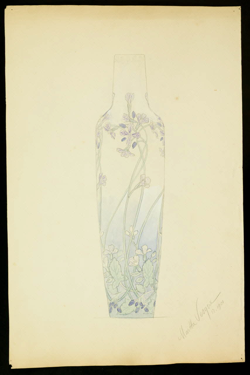 partie d'un ensemble de dessins Vase peint 1968.102.5030 Photo Mucem