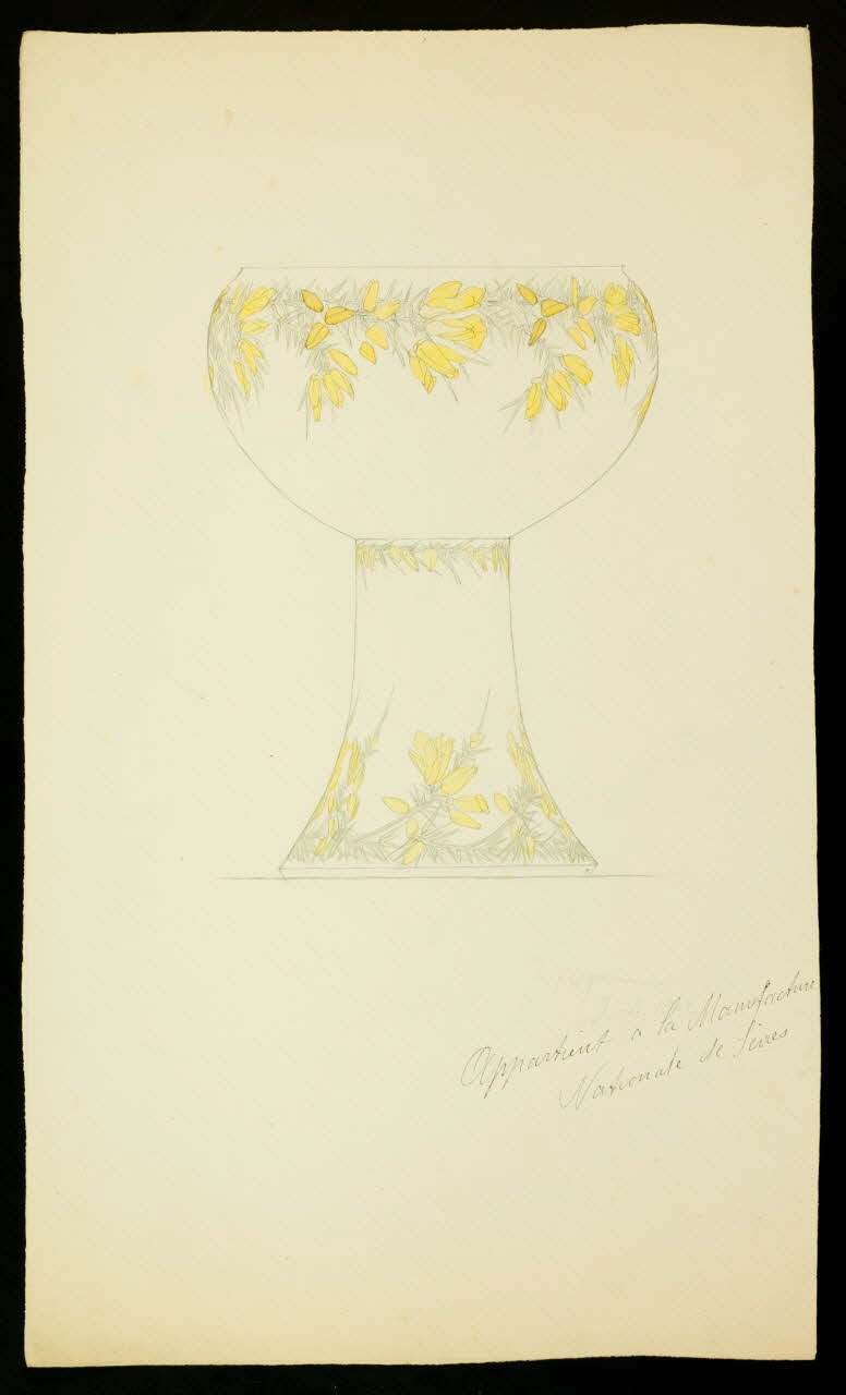 partie d'un ensemble de dessins Vase peint 1968.102.5032 Photo Mucem