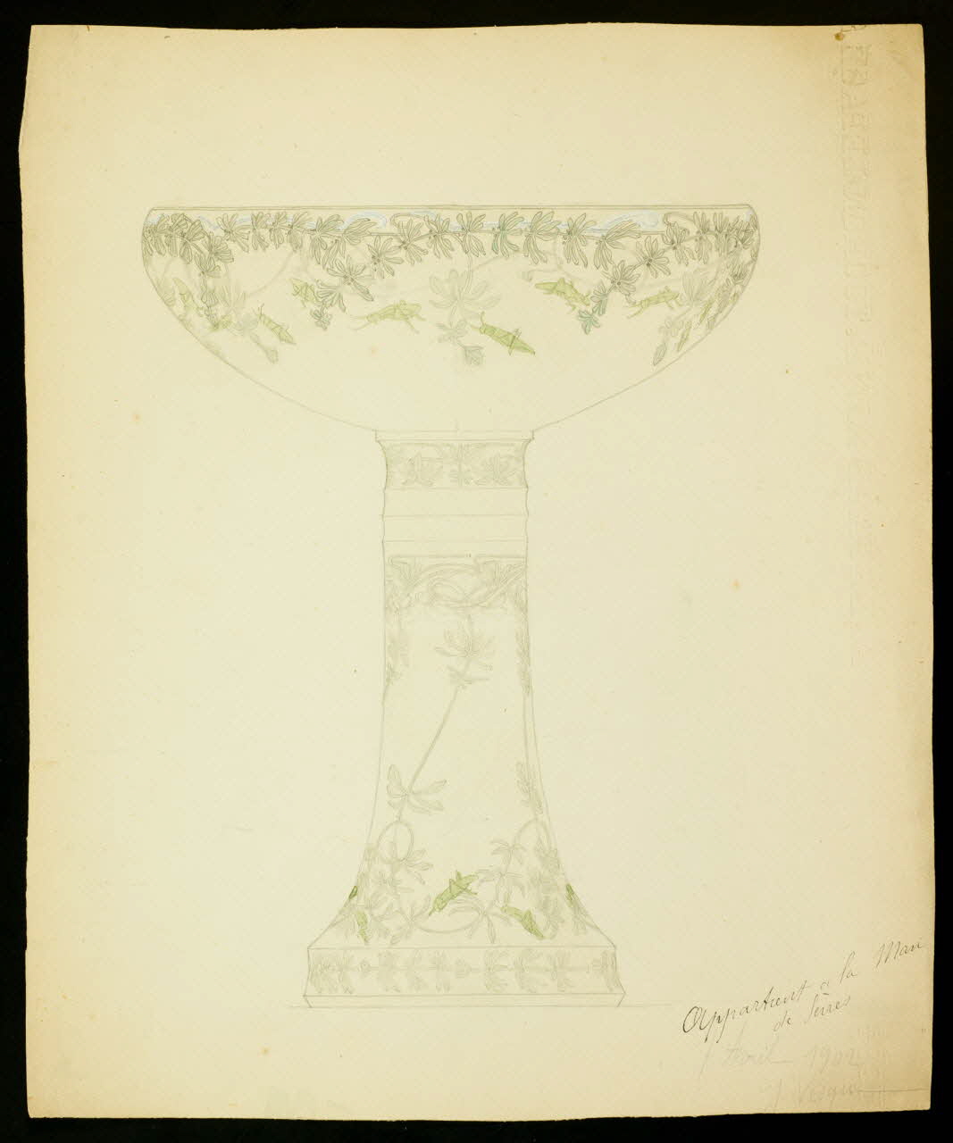 partie d'un ensemble de dessins Vase peint 1968.102.5033 Photo Mucem