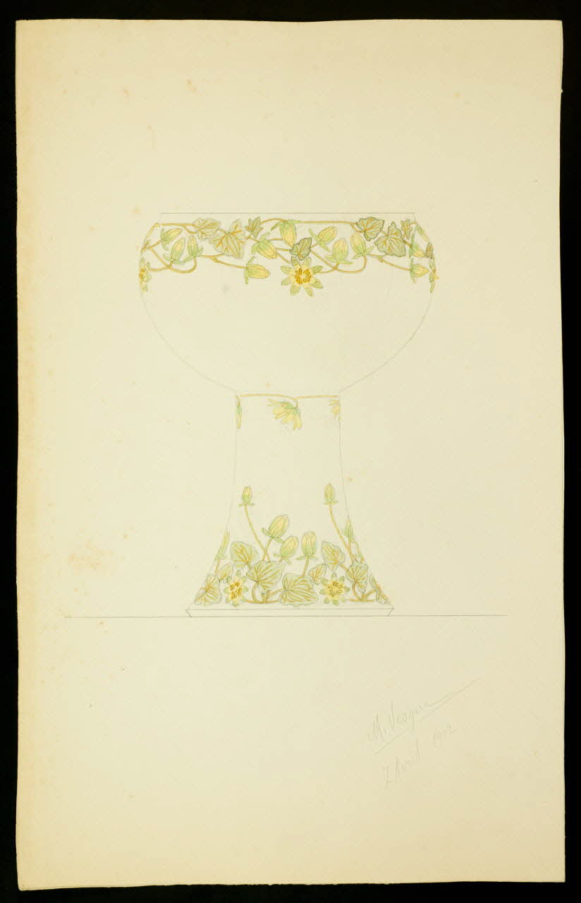 partie d'un ensemble de dessins Vase peint 1968.102.5036 Photo Mucem